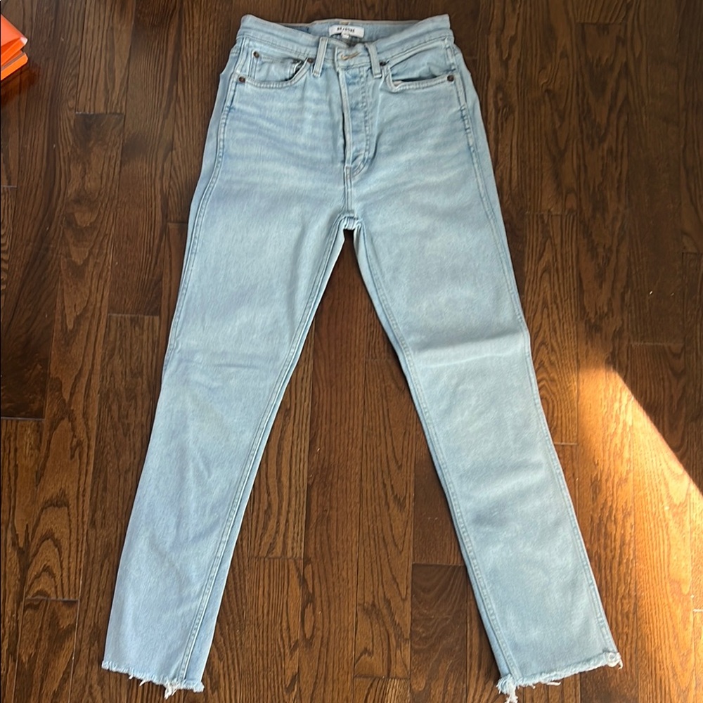 Re/Done light wash skinny jean